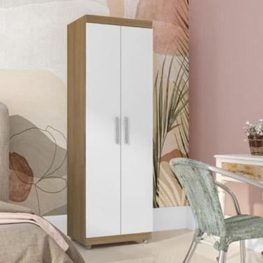Imagem de Armário Multiuso Albion 2 Portas amendoa branco - CasaH