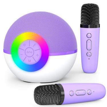 Imagem de Máquina de karaokê Magolo Magolo Mini com 2 microfones sem fio - Mgaol