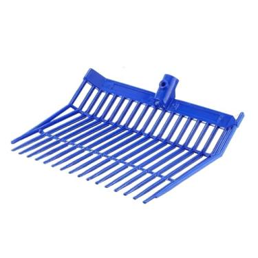 Imagem de KiBcsLic Cabeça de reposição para garfo de esterco, cabeça de garfo de inclinação, equipamento de jardinagem leve, 18 dentes angulares para de esterco, Azul