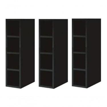 Imagem de Kit 03 Nichos Garrafeiro Adega 100% Mdf Bp Garrafas Preto - MA SORPREZ