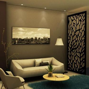 Imagem de Painel Vazado Divisória MDF Amazônia Preto - Decore Painéis e Divisóri