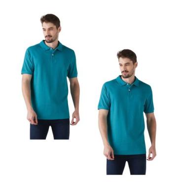 Imagem de Kit 2 Camisas Gola Polo Masculina De Alta Qualidade Linha Premium Não 