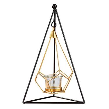Imagem de Castiçal criativo de ferro forjado candelabro romântico à luz de velas adereços de jantar suporte de vela leve decorações de casa castiçais (tamanho: 1) ()