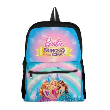 Imagem de Mochila com Bolso Infantil Avulsa Menina Barbie Rosa   - Use Thuco, MB