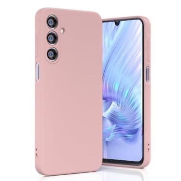Imagem de Boaixiaen Compatível com Samsung Galaxy A16 5G, capa de telefone à prova de choque de silicone líquido fino macio TPU com proteção total à prova de choque para Galaxy A16 5G de 6,7 polegadas (rosa)