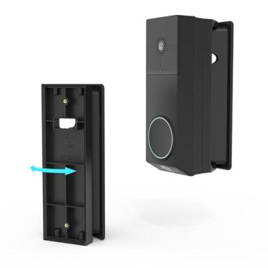 Imagem de Koroao W-YZE Suporte de ângulo de campainha dupla, suporte de parede ajustável de 45 graus, material ABS preto