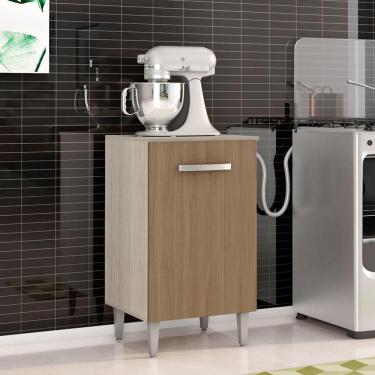 Imagem de Balcão Multiuso Porta Botijão De Gás Angela Elmo/marrom Hr Móveis