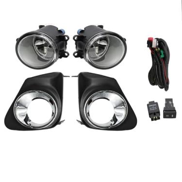 Imagem de Aspaton Conjunto de farol de neblina frontal compatível com Corolla 2011 2012 2013 luz de neblina com moldura e interruptor de chicote de fiação 81210-06071 81220-06071