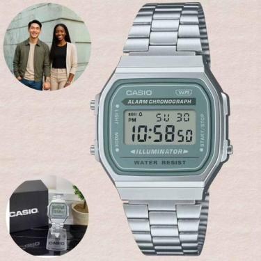 Imagem de Relógio de Pulso Casio Feminino Masculino Digital Aço Inóx Vintage Res