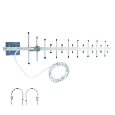 Imagem de Maswell Antena direcional Yagi 5G/4G de alto ganho - 12dBi, 700-4000MHz | Antena externa para roteadores e gateways GSM LTE 4G 5G | para Internet doméstica T-Mobile, Verizon, AT&T | Cabo SMA 5M