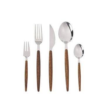 Imagem de Faqueiro 30 Peças em Inox Wooden Kenya