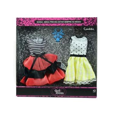Imagem de Vestido Para Boneca - Doll Dress Kit 2 Looks - Listrado e bolinha