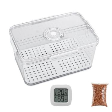 Imagem de Umidor de charuto, caixa de armazenamento de charutos com higrômetro caixa transparente para charutos prateleira de madeira de cedro 30/60/100 charutos (sem charutos) 7