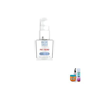 Imagem de Genérico Kit Blue Shock, Pré Treino Energizante + Tratamento Anti-Frizz, Loção, 0.3kg, 50x50x50cm, Adulto Unissex, Pele Normal, 1 Conjunto