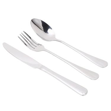 Imagem de Mingzhe Conjunto de Talheres de Aço Inoxidável, Garfos, Facas, Colheres, Polimento Escovado 304, Seguro para Máquina de Lavar Louça, Restaurante de Hotel (Conjunto de caixa preta clássica de 12 peças)