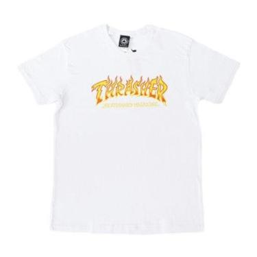 Imagem de Camiseta Thrasher Magazine Fire Logo - Branco-Masculino