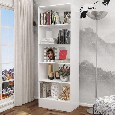 Imagem de Estante Clarice 180cm Em Mdp Carioca Móveis Branco