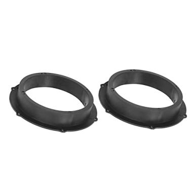 Imagem de Generic Anéis Adaptadores de Alto-falante para Carro Espaçadores Decorativos à Prova de Poeira para Yeti, Conjunto de 2 Peças ABS Preto, Fácil Instalação para Porta Frontal ou Porta Traseira