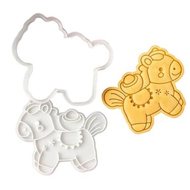 Imagem de Cortador de biscoito - Material de cozimento de fácil liberação para cavalos - Modelador de biscoito Year of the Horse - para pastelaria, sobremesa, festa, festival, primavera, casa, padaria, loja
