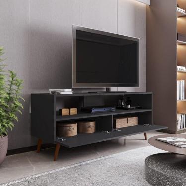 Imagem de Rack Bancada Sala Para Tv Até 55 Sienna - Ssx Multicoisas Preto