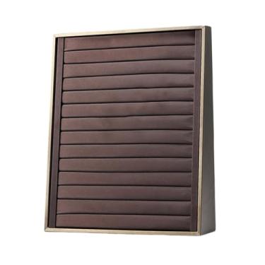 Imagem de APLVFFZH Bandeja Vertical para Exibição de Joias, Organizador de Armazenamento em Couro PU, Expositor Vertical para Joias, Suporte para Balcão de Loja/boutique, Bandeja de Anéis