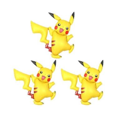 Imagem de Conjunto De Balões De Látex Em Forma De Pikachu Pokémon Vermelho E Pre