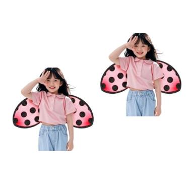 Imagem de 2pcs Foldable Mesh Ladybug Wings: Red Insect Costume Wings Props, Boys and Girls Dress Up Accessory for Cosplay/Party/Stage Play Shows