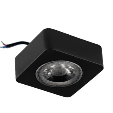 Imagem de Spot Led Sobrepor 5w Quadrado Luz Amarela 3000k Branca Quente - Ideal Para Muros Corredores Fachada Salas Quartos Escritorios (1, Preto)