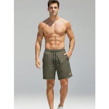 Imagem de Bermuda Masculina Tactel Premium com Elástico e Cordão - Sem marca, Ci