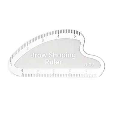 Imagem de FashionCha Régua para Modelar Sobrancelhas, Régua para Mapear Sobrancelhas Arqueadas, Estêncil Guia de Desenho Rápido para Dormitório, Salão de Beleza, Casa, 6cmx3cm