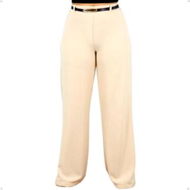 Imagem de Calça Pantalona Feminina Duna Social Alfaiataria Wide Leg - 40 Graus M