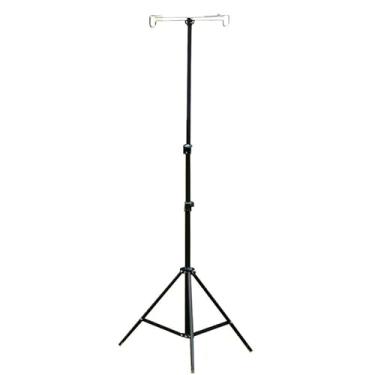 Imagem de JSDOSREO Suporte de tripé de lanterna de acampamento ajustável em altura telescópica - 2 ganchos para acampamento ao ar livre/trailer/barraca (1, 1,6 m)