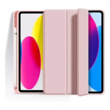 Imagem de Capa Para iPad 9ª 8ª 7ª Geração iPad 10.2" Smart Case Slim Com Suporte Para Caneta Proteção Total Anti Impacto Tampa Magnética Premium Resistente Funcional (Rosa)