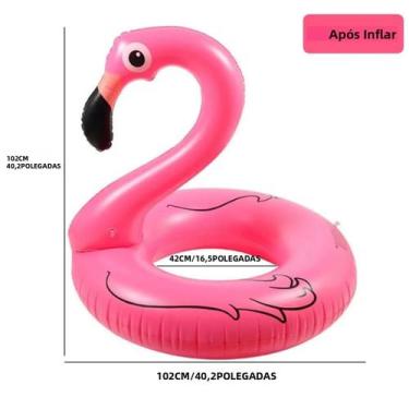 Imagem de Boia Inflável De PVC Para Adultos Em Formato De Flamingo Para Festas N