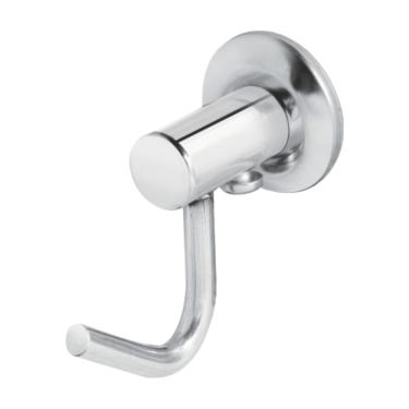 Imagem de Gancho Cabide Simples De Toalha Oliveira Em Aço Inox E Alumínio