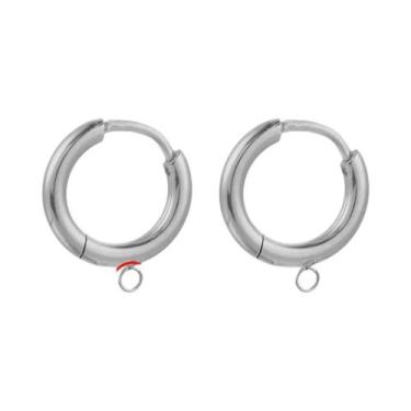 Imagem de Ganchos De Brinco Banhados a Ouro 10 Peças, Argolas Redondas De Aço In