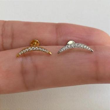 Imagem de LABRET TITÂNIO CASCATA ELEVEN - Piercing de Titânio com Zircônias, 8mm