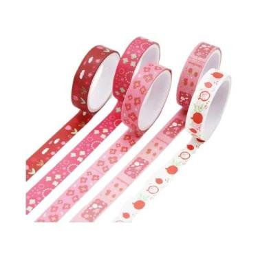 Imagem de Conjunto De Fitas Washi Kawaii 5 Peças, Adesivos Japoneses E Coreanos 