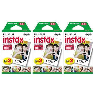 Imagem de Fujifilm Instax Mini Instant Film (3 pacotes duplos, 60 fotos no total) para câmeras Instax