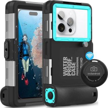 Imagem de Capa Case Celular a Prova DÁgua SHELLBOX Mergulho Controle Remoto Blue