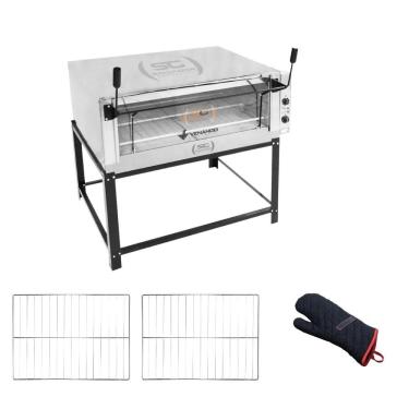 Imagem de Forno Elétrico Industrial Refratária Roma Inox Feri110 220v + 2 Grades + Luva Térmica -...