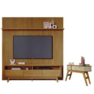 Imagem de Estante Home Theater Com Bancada Suspensa Luna com Aparador Estoril Cu