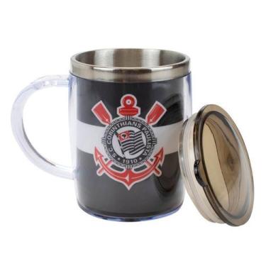 Imagem de Caneca térmica com tampa 450ml - corinthians