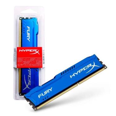 Imagem de Memoria 8gb Ddr3 1866 CL 10 1.5v Hyper X Fury Azul Desktop HX318C10F/8