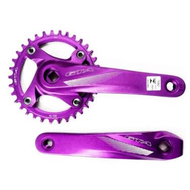 Imagem de Pedivela Single 34D Violeta 170mm Alumínio Ponta Quadrada - GTA