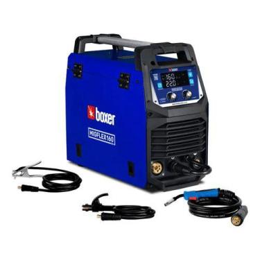 Imagem de Inversora De Solda Multiprocesso 160a Migflex 160bv Boxer Azul 127/220