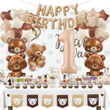 Imagem de Balões de decoração de festa Fezava Bear We Can Bearly Wait Baby