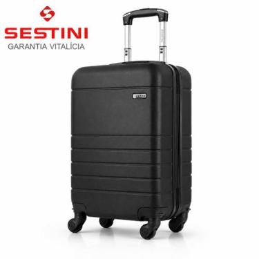 Imagem de Mala Bordo 10kg SESTINI Rodinhas Removíveis em ABS Premium e Espaçosa,