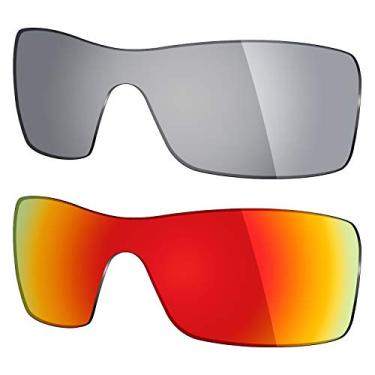 Imagem de Mryok 2 pares de lentes polarizadas de substituição para óculos de sol Oakley Batwolf - opções