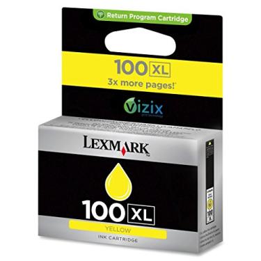 Imagem de Cartucho de tinta Lexmark 14N1071 100XL Genesis S301 305 405 505 605 606 705 805 815 816 901 905 (amarelo) em embalagem de varejo
